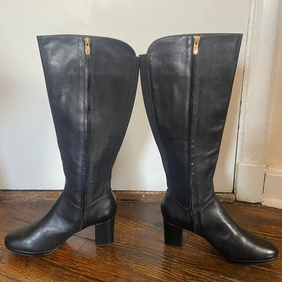 Clarks Sz 10 Knee High Leather Boots - Picture 2 of 8